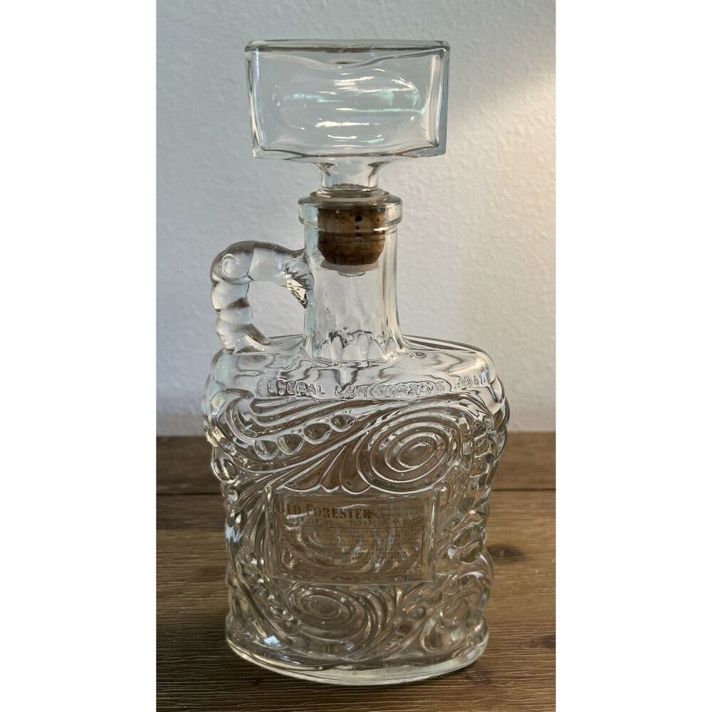 Vintage Forester, Decorative Crystal Whiskey Decanter, preowned
